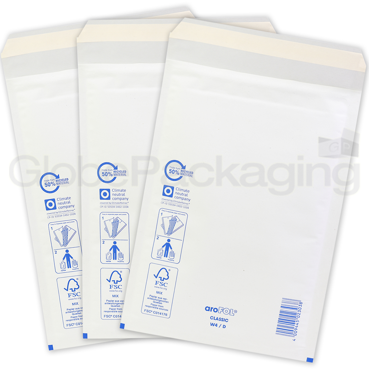 AROFOL AR4 WHITE BUBBLE ENVELOPES BAGS 180x265mm